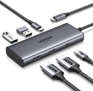 Ugreen 6-in-1 USB-C to 2x HDMI/2x  USB 3.0/PD100W - cena, porovnanie