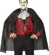 Guirca Kostým - Čierny plášť Vampír - Drakula - Upír - Halloween - 130cm - cena, porovnanie