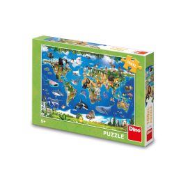 Dino Puzzle 100XL Mapa zvířat