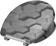 Schütte WC sedadlo GREY HEXAGONS Duroplast - cena, porovnanie