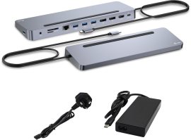 I-Tec USB-C Metal Ergonomic Docking Station C31FLAT2PDPRO100W