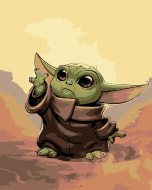 Zuty Maľovanie podľa čísel - Baby Yoda, 80 x 100 cm, napnuté plátno na ráme - cena, porovnanie