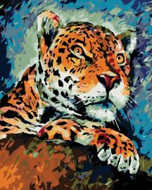 Zuty Maľovanie podľa čísel - Číhajúci gepard, 40 x 50 cm, plátno napnuté na rám