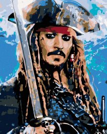 Zuty Maľovanie podľa čísel - Jack sparrow II, 40 x 50 cm, napnuté plátno na rám