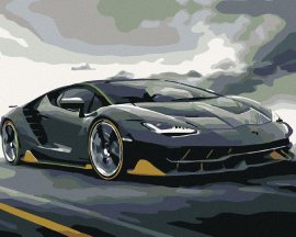 Zuty Maľovanie podľa čísel - Lamborghini, 100 x 80 cm, bez rámu a napnutého plátna