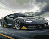 Zuty Maľovanie podľa čísel - Lamborghini, 100 x 80 cm, bez rámu a napnutého plátna - cena, porovnanie