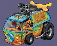 Zuty Scooby a dodávka Mystery Machine (Scooby Doo), 40x50 cm, vypnuté plátno na rám - cena, porovnanie