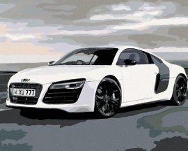 Zuty Maľovanie podľa čísel - Audi, 100 x 80 cm, bez rámu a napnutého plátna