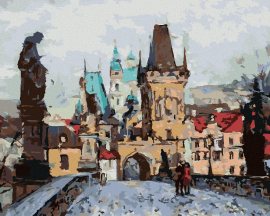 Zuty Maľovanie podľa čísel - Karlov most na jeseň, 80 x 100 cm, bez rámu a bez napnutia plátna