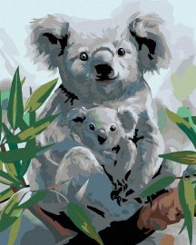 Zuty Maľovanie podľa čísel - Koala s mláďaťom, 80 x 100 cm, napnuté plátno na ráme