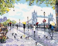 Zuty Maľovanie podľa čísel - Ľudia pri Tower Bridge (Richard Macneil), 80 x 100 cm, napnuté plátno na rám - cena, porovnanie