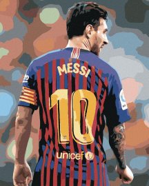 Zuty Maľovanie podľa čísel - Messi, 40 x 50 cm, bez rámu a bez napnutia plátna