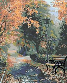 Zuty Maľovanie podľa čísel - Park v novembri, 80 x 100 cm, napnuté plátno na rám