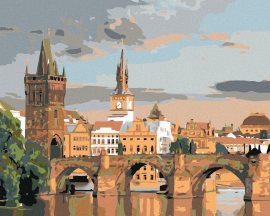 Zuty Maľovanie podľa čísel - Pohľad na Karlov most, 100 x 80 cm, bez rámu a napnutého plátna