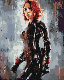 Zuty Maľovanie podľa čísel - Avengers Black Widow II, 40 x 50 cm, bez rámu a bez napnutého plátna