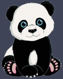 Zuty Maľovanie podľa čísel - Panda, 40 x 50 cm, napnuté plátno na ráme