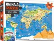 Kniha a puzzle Atlas světa - cena, porovnanie