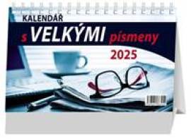 Kalendář s velkými písmeny 2025 - stolní kalendář