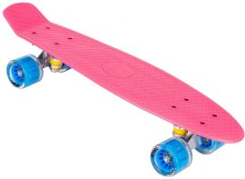 Enero Penny board 56 cm s LED kolečky, RŮŽOVÁ