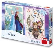 Dino Puzzle Frozen: Anna a Elsa 2x77ks - cena, porovnanie