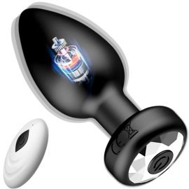 Superlove Shiny Vibrating Butt Plug with Remote Control