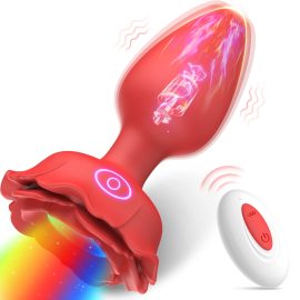 Superlove Horny Rose Light-Up Vibrating Butt Plug with Remote