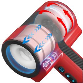 Superlove Powerful Automatic Dual-Sleeve Thrusting, Rotating & Vibrating Blowjob Masturbator