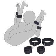 Superlove Wrist & Thigh BDSM Bondage Cuffs - cena, porovnanie