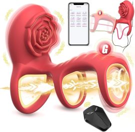 Superlove Rose Triple Vibrating Cock Ring