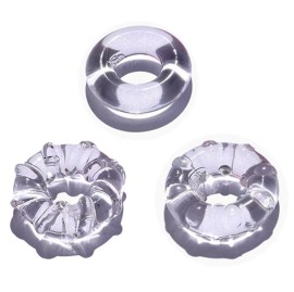 Superlove Cock Ring Set Transparent 3 Pack