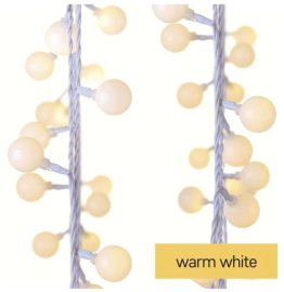 Emos LED svetelná cherry reťaz - guľôčky 2,5 cm, 4 m, vonkajšia aj vnútorná, teplá biela, časovač