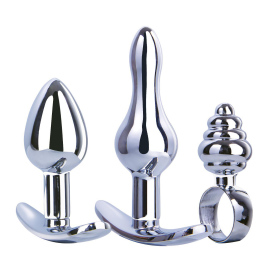 Nmc Hardware Gear 3in1 Metal Butt Plug Set I