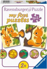 Ravensburger 031238 Moje prvé puzzle Zvieratká a mláďatá 9x2