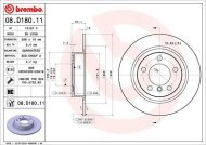 Brembo brzdový kotúč 08.D180.11 2ks - cena, porovnanie