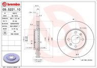 Brembo brzdový kotúč 09.5221.10 2ks - cena, porovnanie