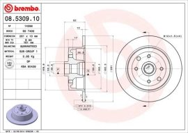 Brembo brzdový kotúč 08.5309.10 2ks