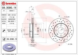 Brembo brzdový kotúč 09.3090.1X 2ks