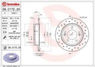 Brembo brzdový kotúč 08.C172.2X 2ks - cena, porovnanie