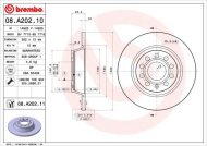 Brembo brzdový kotúč 08.A202.11 2ks - cena, porovnanie