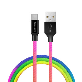 Colorway Kábel USB Type-C (multicolor) 2.4A 1m