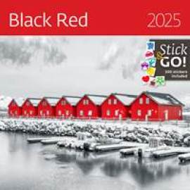 Black Red 2025 - nástěnný kalendář