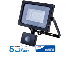 V-Tac LED reflektor 20W so senzorom 1600lm SAMSUNG CHIP Slim 4000K