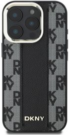 DKNY PU Leather Checkered Pattern Magsafe iPhone 16 Pro Max