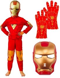 FunCo Detský kostým Iron man s maskou a rukavicami