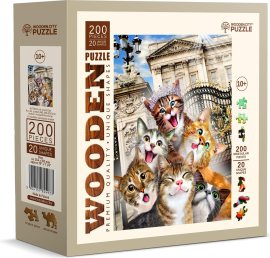 Wooden City Dřevěné puzzle Koťata v Londýně 200