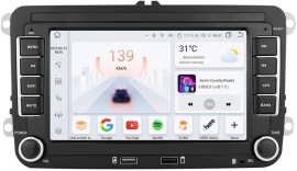 Ossuret 8GB Apple CarPlay Android Auto 2din Autorádio pre VOLKSWAGEN ŠKODA SEAT GPS Navigácia