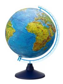 Alaysky's RELIEF Physical Globe EN