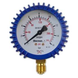 Sherman Manometer 63mm 16bar kyslík