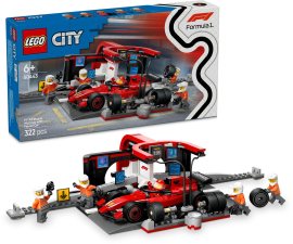 Lego City 60443 Zastávka v boxoch F1 a personál s autom Ferrari