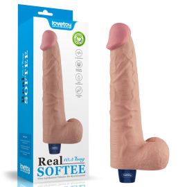 Lovetoy Real Softee Rechargeable Vibrating Dildo 10.5"